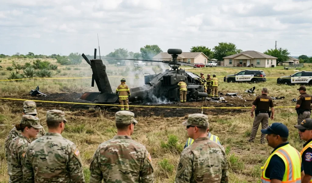US Army का Apache helicopter Texas में हुआ दुर्घटनाग्रस्त, 2 की मौत US Army का Apache helicopter Texas में हुआ दुर्घटनाग्रस्त, 2 की मौत