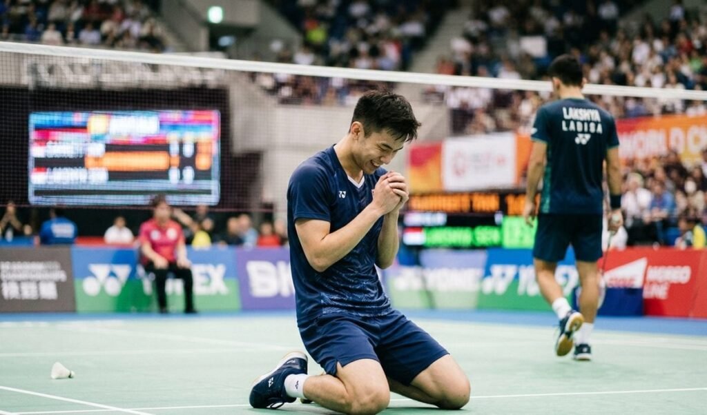 garrett tan stuns lakshya sen in world badminton championship