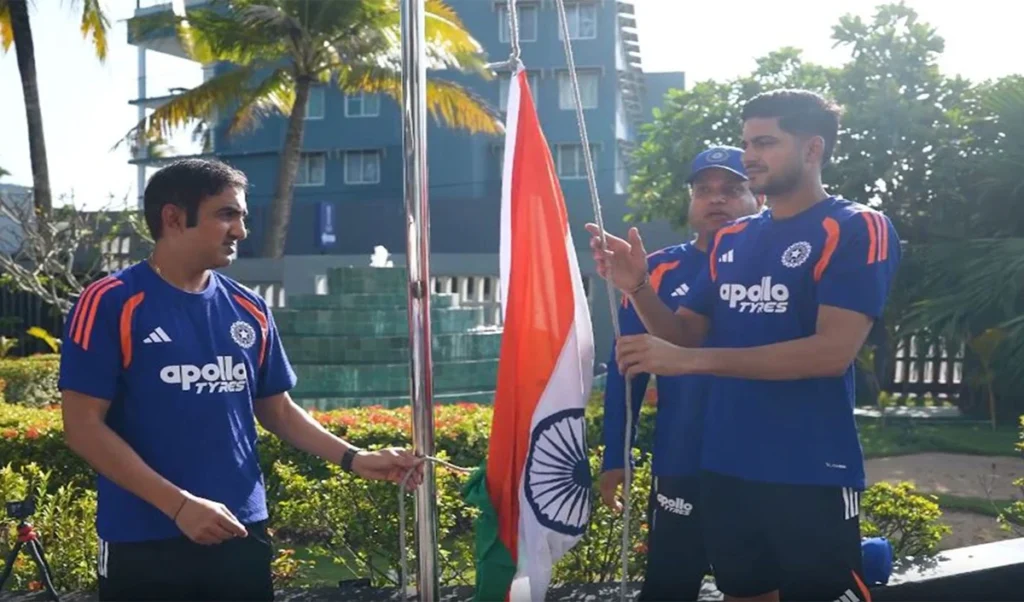 independence day celebrations led by gautam gambhir and shubman gill independence day celebrations led by gautam gambhir and shubman gill
