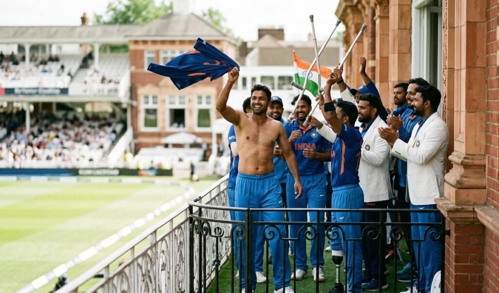 india disability cricket team lords ganguly style celebration