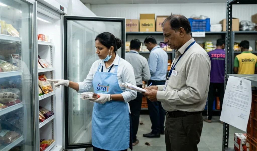 खराब खाना बेचने और गंदगी पर FDA का एक्शन, Blinkit , Zepto समेत 14 लाइसेंस निलंबित खराब खाना बेचने और गंदगी पर FDA का एक्शन, Blinkit , Zepto समेत 14 लाइसेंस निलंबित
