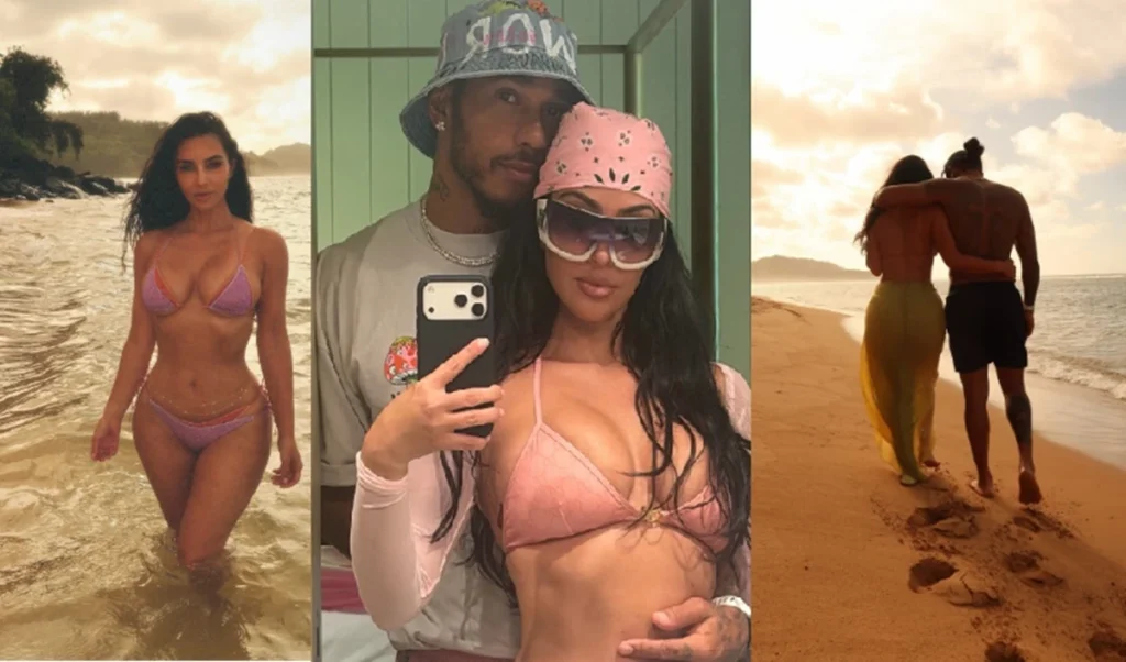 बीच पर टहलने से लेकर सर्फिंग तक… Kim Kardashian और Lewis Hamilton की शानदार छुट्टियों की तस्वीरें