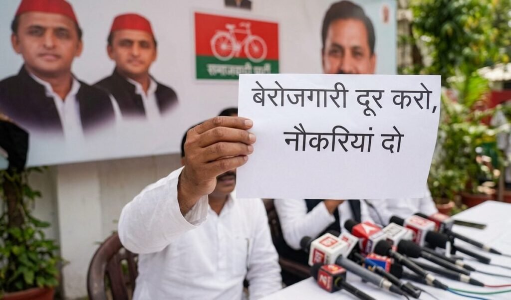मुख्यमंत्री योगी के एक लाख नौकरी वाले वादे पर अखिलेश यादव का तंज, BJP को बताया PDA विरोधी मुख्यमंत्री योगी के एक लाख नौकरी वाले वादे पर अखिलेश यादव का तंज, BJP को बताया PDA विरोधी
