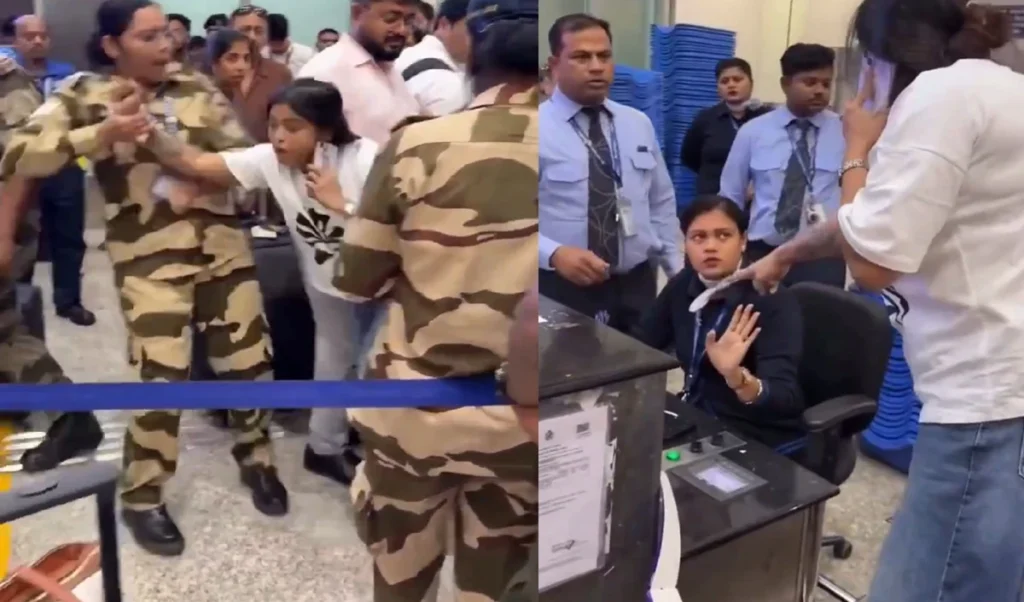 मेरा बच्चा बीमार है…इंडिगो की फ्लाइट कैंसिल हुई तो महिला ने कन्वेयर बेल्ट पर चढ़कर किया हंगामा मेरा बच्चा बीमार है…इंडिगो की फ्लाइट कैंसिल हुई तो महिला ने कन्वेयर बेल्ट पर चढ़कर किया हंगामा