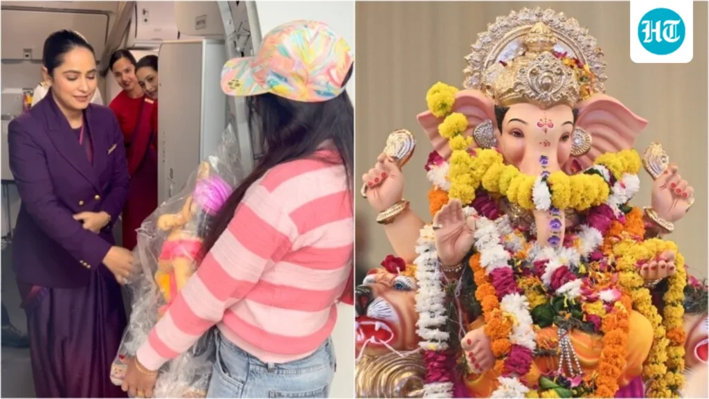 Air India hostess was sad she missed Ganpati puja at home for work, then a passenger gave her the best surprise Air India hostess was sad she missed Ganpati puja at home for work, then a passenger gave her the best surprise