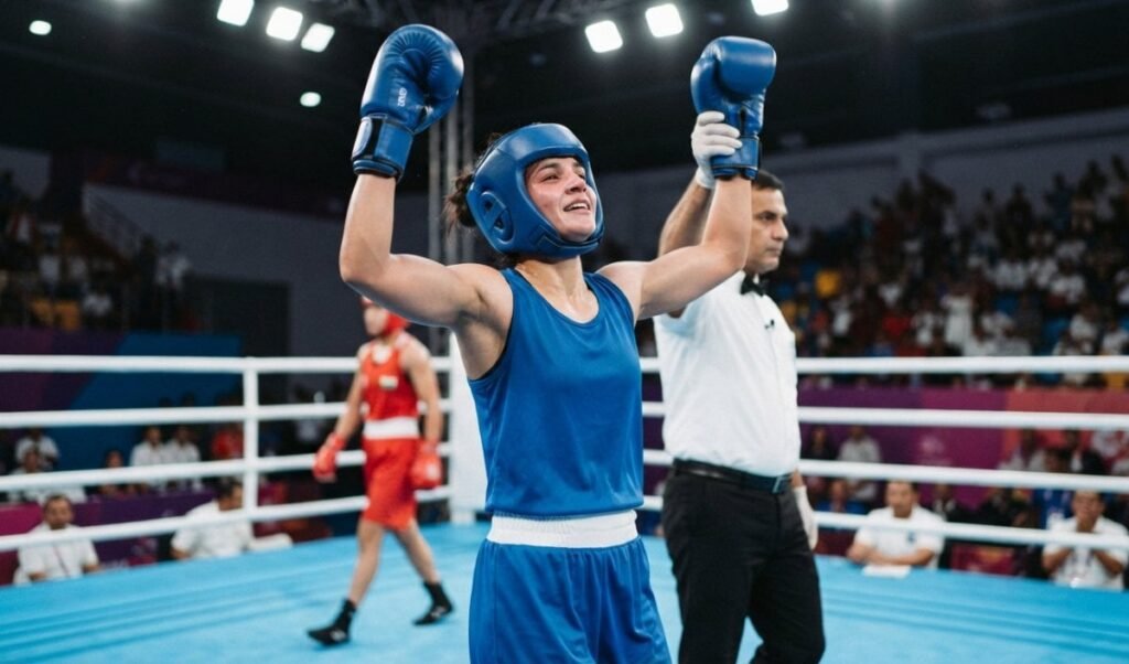 Asian Games 2026 में Priya ने 60kg Boxing के सेमीफाइनल में पहुंचकर पक्का किया मेडल Asian Games 2026 में Priya ने 60kg Boxing के सेमीफाइनल में पहुंचकर पक्का किया मेडल
