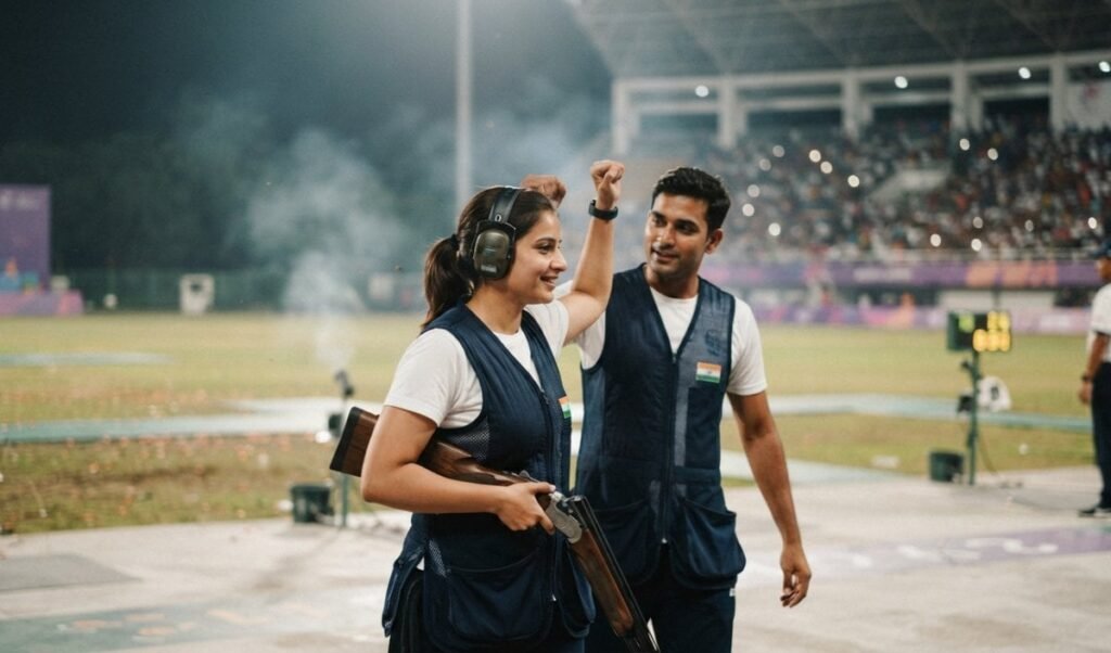 Asian Games: मिक्स्ड Trap Shooting में भारत ने जीता Gold Medal, बना नया रिकॉर्ड Asian Games: मिक्स्ड Trap Shooting में भारत ने जीता Gold Medal, बना नया रिकॉर्ड