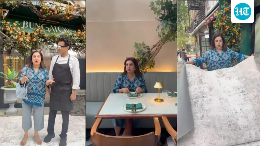 Farah Khan gives a peek into her food-filled visit to Vikas Khanna’s restaurant Bungalow: ‘Things I did to eat…’