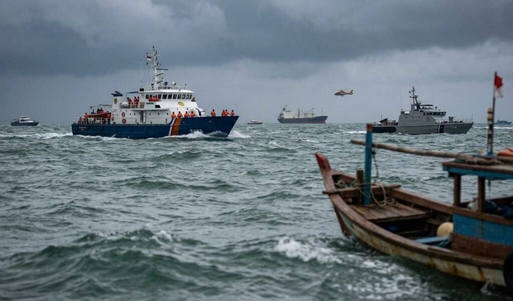 Indonesia के Java Sea में जहाज पलटा, 6 शव बरामद और 129 लापता यात्रियों की तलाश जारी Indonesia के Java Sea में जहाज पलटा, 6 शव बरामद और 129 लापता यात्रियों की तलाश जारी