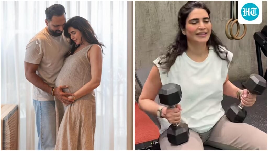 Karishma Tanna returns to gym two months after son Ved’s birth, shares postpartum workout: Spin bike, dumbbells and more Karishma Tanna returns to gym two months after son Ved’s birth, shares postpartum workout: Spin bike, dumbbells and more