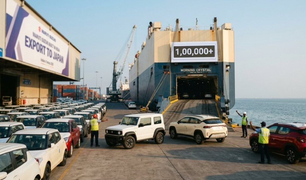 Maruti Suzuki की Jimny, Fronx और e-Vitara का Japan को कुल Export 1 लाख यूनिट के पार Maruti Suzuki की Jimny, Fronx और e-Vitara का Japan को कुल Export 1 लाख यूनिट के पार