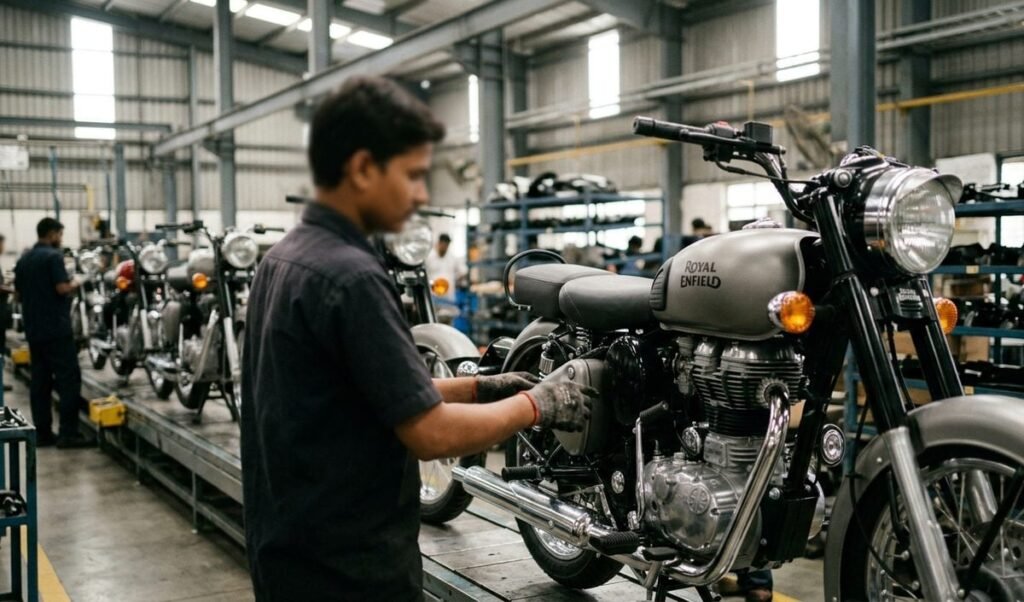 Royal Enfield की कुल बिक्री अगस्त में 11 प्रतिशत बढ़ी, बेचीं 1.26 लाख से अधिक मोटरसाइकिलें Royal Enfield की कुल बिक्री अगस्त में 11 प्रतिशत बढ़ी, बेचीं 1.26 लाख से अधिक मोटरसाइकिलें
