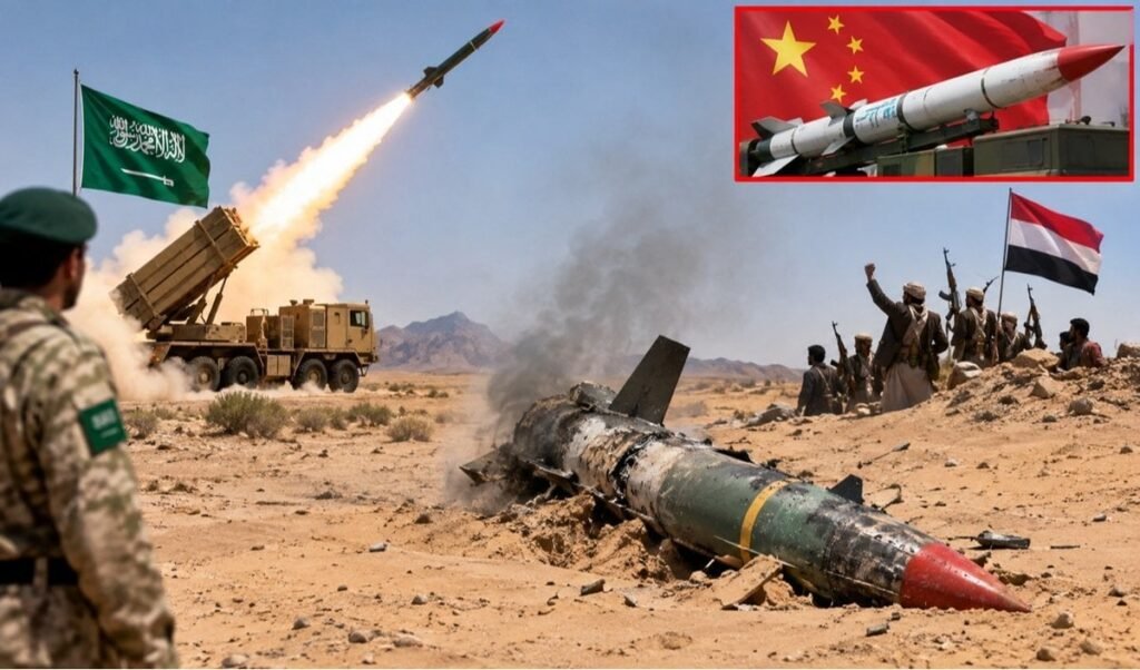 a chinese made missile fired by the houthis landed in the yemeni desert