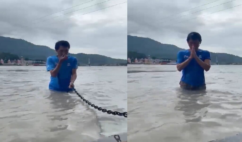 an unforgettable moment japan ambassador took a dip in the ganges an unforgettable moment japan ambassador took a dip in the ganges