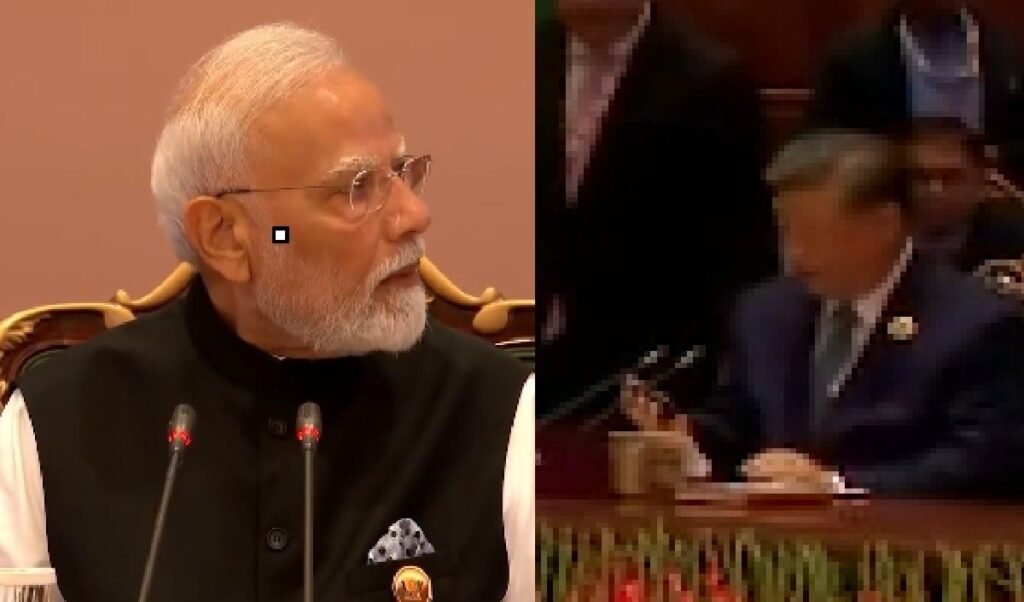 is it ok xi jinping appeared uncomfortable modi paused his speech