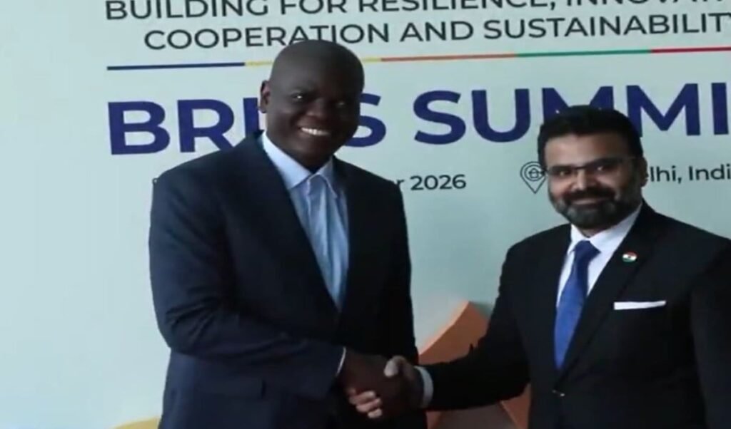minister lamola arrives in new delhi
