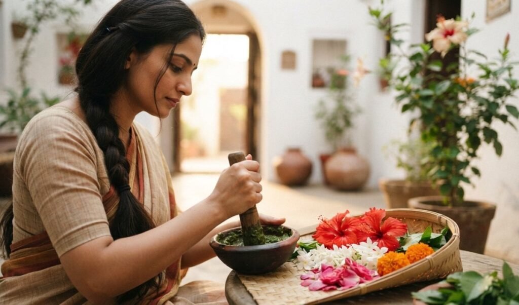 natural flowers act as powerful tonic for healthy and strong hair
