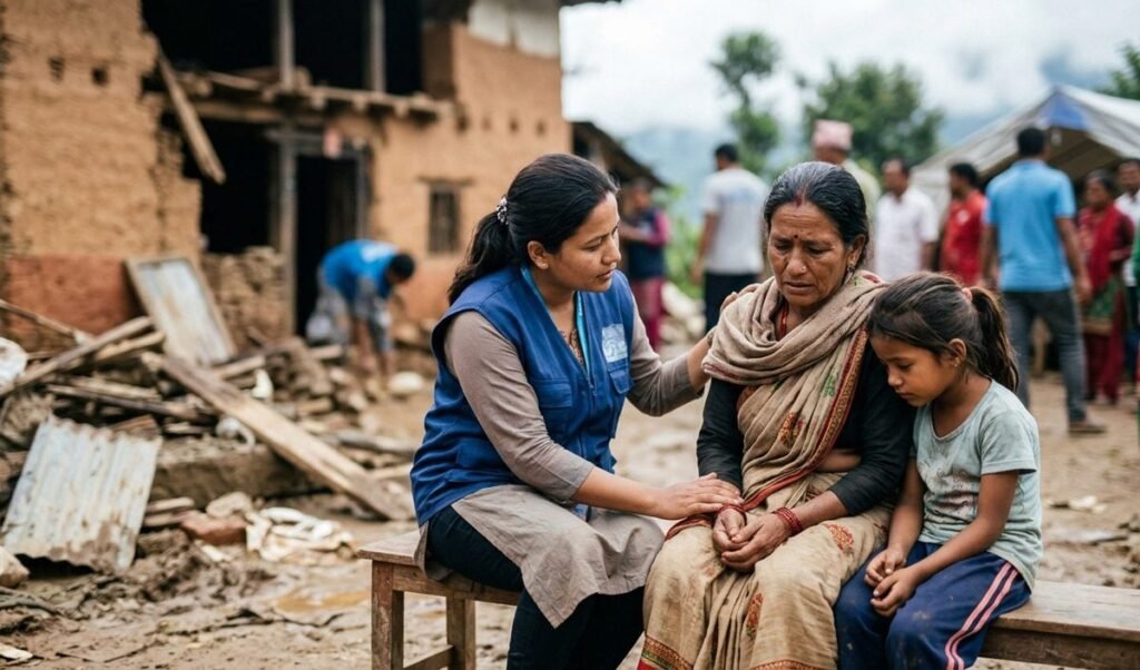 nepal flood victims mental health support teams deployed