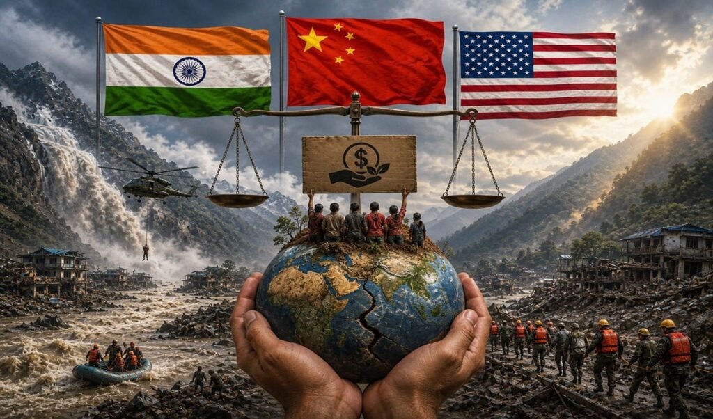 nepal floods climate compensation demand india china relief rescue