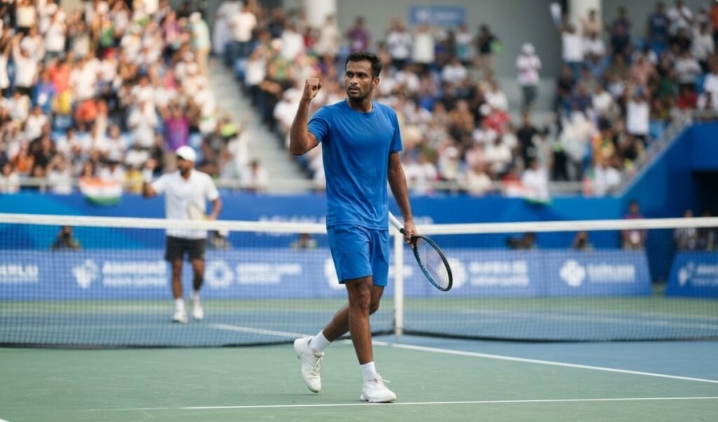 sumit nagal enters asian games tennis quarterfinals as archery team reaches final