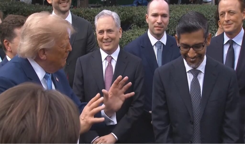 this man is a monster trump pays a bizarre compliment to sundar pichai this man is a monster trump pays a bizarre compliment to sundar pichai