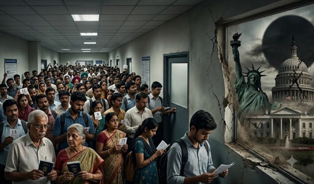 अमेरिकन ड्रीम्स पर बड़ा ग्रहण: भारतीयों के लिए US Visa का इंतजार पहुंचा 346 दिन, टूरिस्ट और कारोबारियों के सामने क्यों गहराया संकट? अमेरिकन ड्रीम्स पर बड़ा ग्रहण: भारतीयों के लिए US Visa का इंतजार पहुंचा 346 दिन, टूरिस्ट और कारोबारियों के सामने क्यों गहराया संकट?