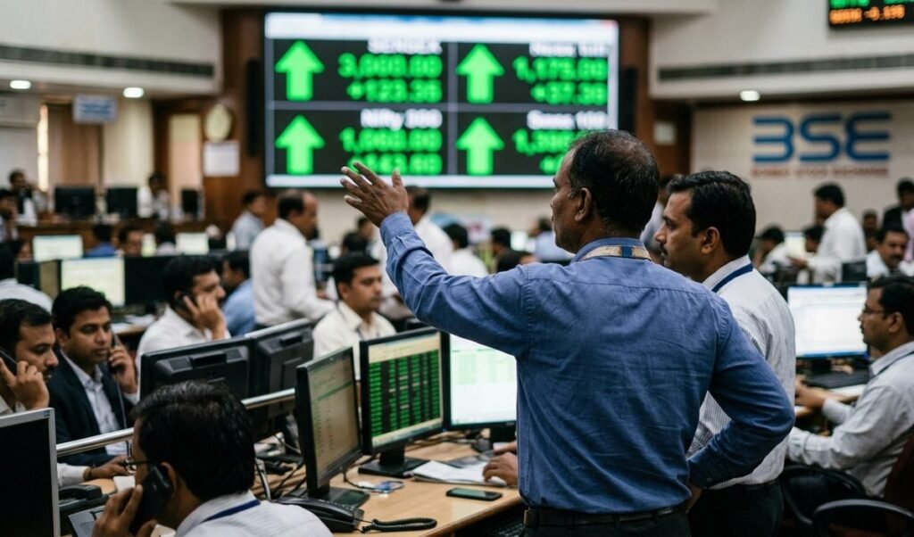 शेयर बाजार में लौटी रौनक, Sensex 334 अंक और Nifty 24,009 के पार खुला शेयर बाजार में लौटी रौनक, Sensex 334 अंक और Nifty 24,009 के पार खुला