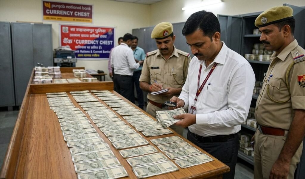 सहारनपुर में पीएनबी करेंसी चेस्ट से मिले 7.40 करोड़ रुपये के नकली नोट, तीन बैंक अधिकारी निलंबित सहारनपुर में पीएनबी करेंसी चेस्ट से मिले 7.40 करोड़ रुपये के नकली नोट, तीन बैंक अधिकारी निलंबित