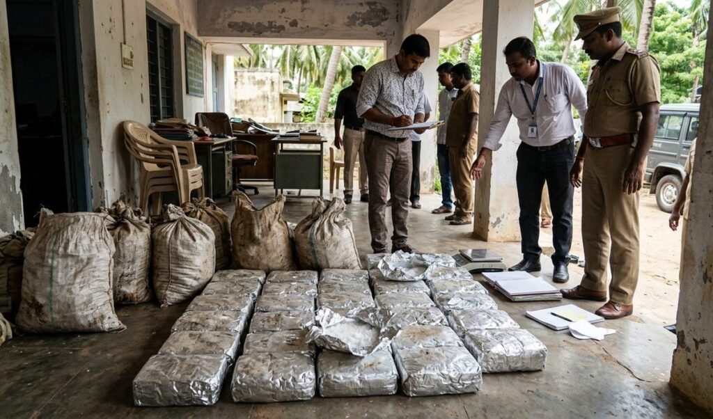 DRI ने नागापट्टिनम में 100 करोड़ रुपये की Methamphetamine पकड़ी, चार लोग गिरफ्तार DRI ने नागापट्टिनम में 100 करोड़ रुपये की Methamphetamine पकड़ी, चार लोग गिरफ्तार