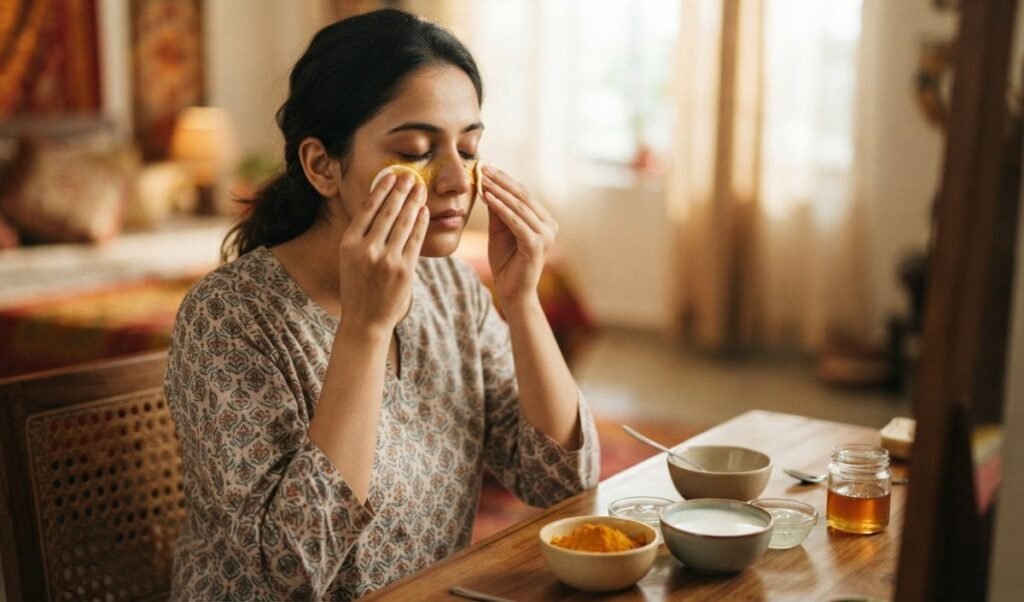 Dandiya Night से पहले Dark Circles गायब करने के लिए लगाएं कच्ची हल्दी का Eye Pack