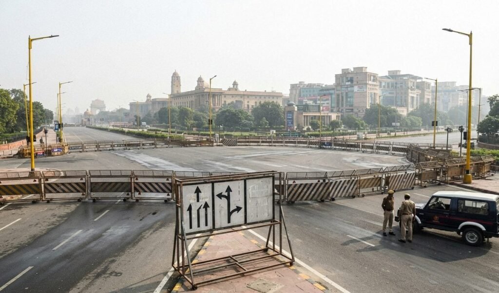 Delhi Police ने कॉजपा प्रदर्शन रोका, राजधानी की 30 सड़कों पर Traffic डायवर्जन
