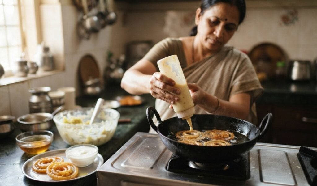 Indian Sweet Recipe: उबले आलू से घर पर बनाएं टेस्टी Crispy Jalebi, नोट करें बनाने का आसान तरीका Indian Sweet Recipe: उबले आलू से घर पर बनाएं टेस्टी Crispy Jalebi, नोट करें बनाने का आसान तरीका