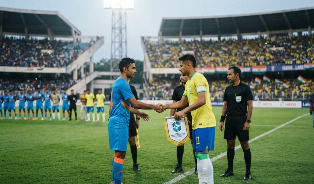 Kolkata के Salt Lake Stadium में 5 बार की चैंपियन Brazil से भिड़ेगी Indian Football Team Kolkata के Salt Lake Stadium में 5 बार की चैंपियन Brazil से भिड़ेगी Indian Football Team