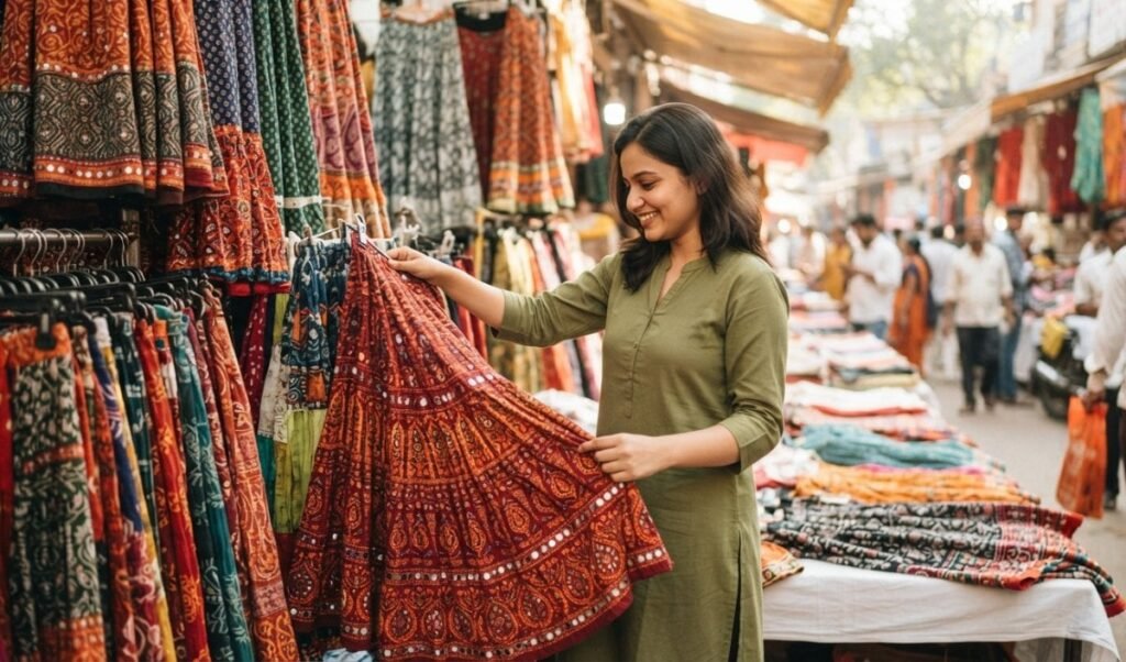 Lajpat Nagar vs Sarojini Nagar: Dandiya Night की ट्रेंडी Long Skirt कहां से खरीदें Lajpat Nagar vs Sarojini Nagar: Dandiya Night की ट्रेंडी Long Skirt कहां से खरीदें