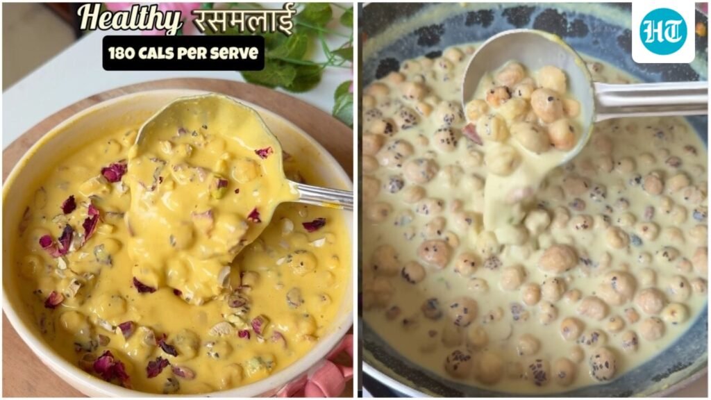 Looking for a healthy dessert? Try this guilt-free recipe for low-calorie rasmalai made using fox nuts