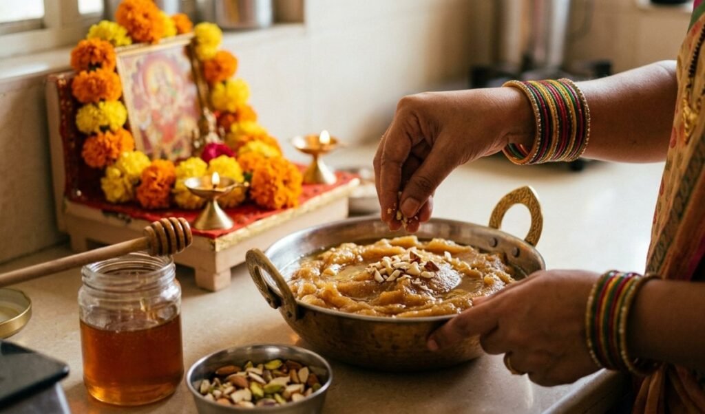 Navratri Bhog: चीनी की जगह शहद से बनाएं आटे का हलवा, सीखें आसान Recipe