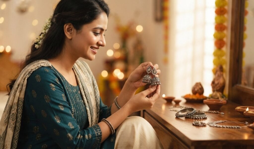 Navratri पर Tassel Drop Pearl और थ्रेडेड Silver Earrings बढ़ाएंगे खूबसूरती Navratri पर Tassel Drop Pearl और थ्रेडेड Silver Earrings बढ़ाएंगे खूबसूरती