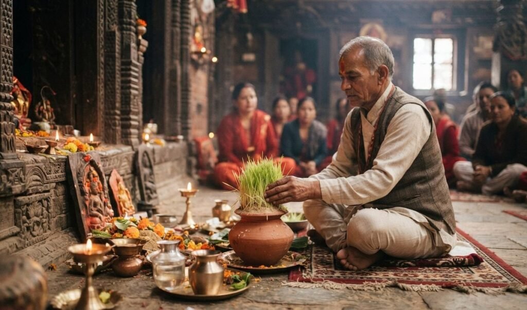 Nepal में Ghatasthapana के साथ 10-दिवसीय बड़ा Dashain उत्सव शुरू Nepal में Ghatasthapana के साथ 10-दिवसीय बड़ा Dashain उत्सव शुरू