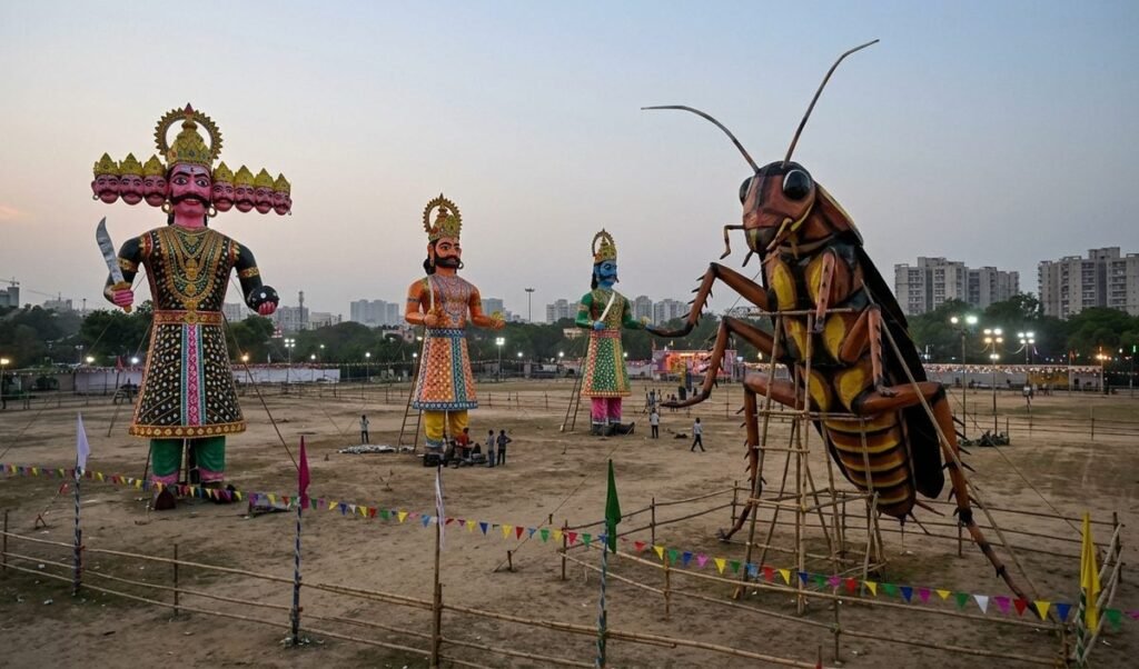 Pitampura Ramleela में रावण के साथ जलेगा 30 फुट का कॉकरोच, आयोजक बोले- स्वच्छता के लिए फैसला