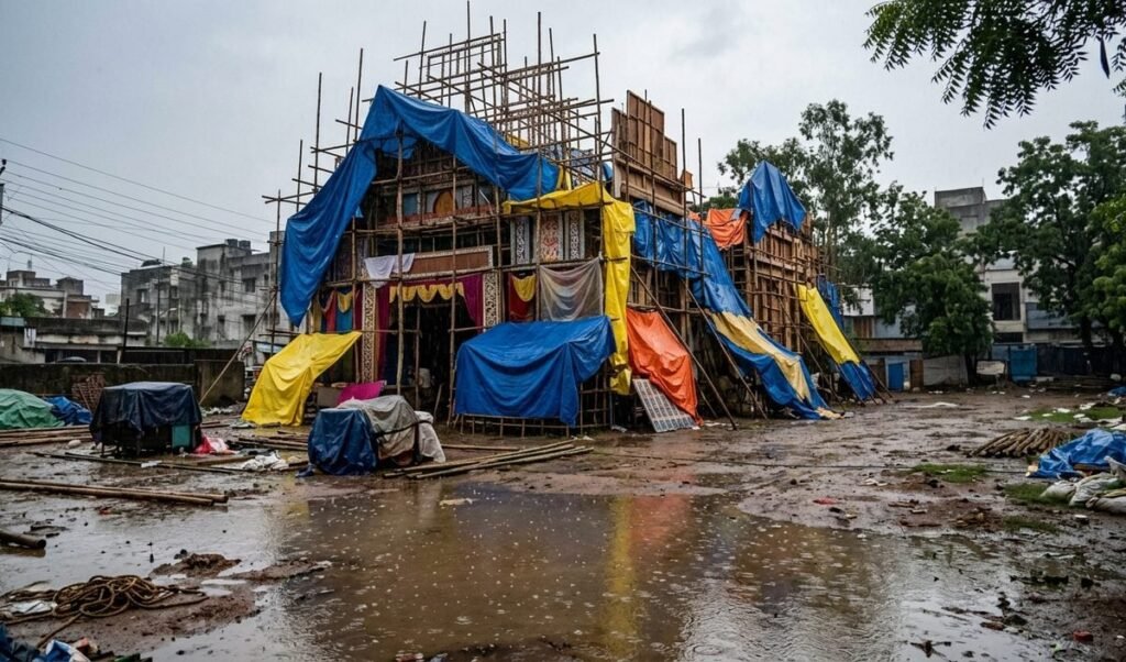 Ranchi समेत कई जिलों में बारिश, Durga Puja पंडालों की तैयारी में अड़चन Ranchi समेत कई जिलों में बारिश, Durga Puja पंडालों की तैयारी में अड़चन