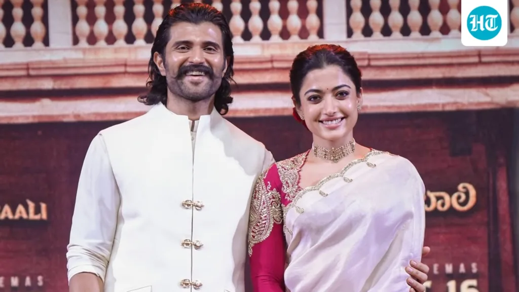 Rashmika Mandanna and Vijay Deverakonda chemistry and gorgeous traditional attire steal the show during Ranabaali promotions Rashmika Mandanna and Vijay Deverakonda chemistry and gorgeous traditional attire steal the show during Ranabaali promotions