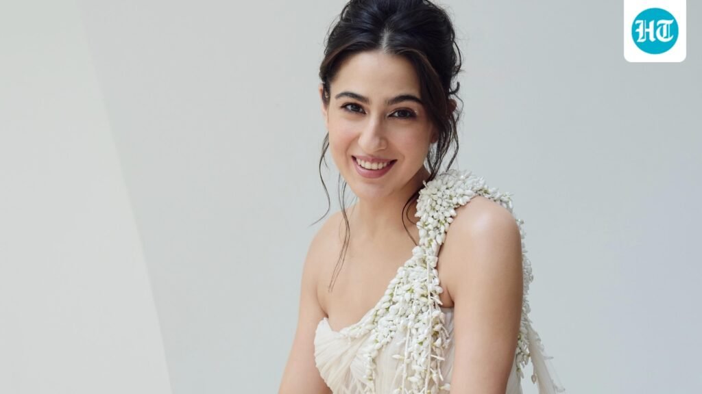 Sara Ali Khan stuns in Gaurav Gupta sculpted tulle saree-gown that adds the beauty of mogra to couture with unique floral pallu