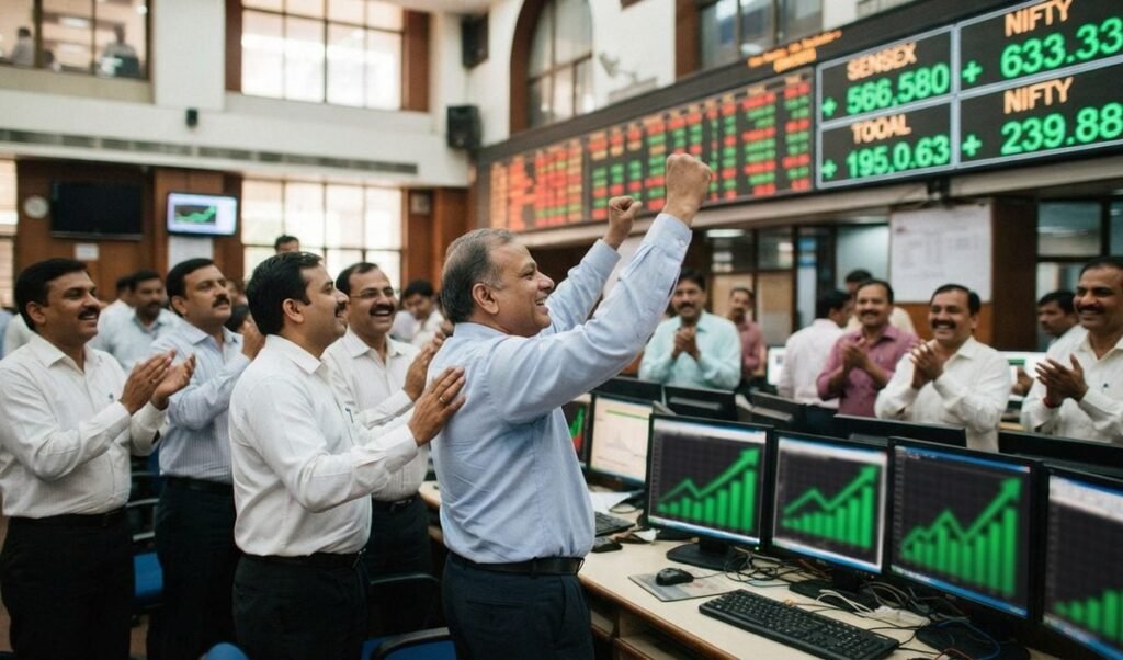 Sensex में 1109 अंकों का उछाल, Nifty 22720 के पार पहुंचा Sensex में 1109 अंकों का उछाल, Nifty 22720 के पार पहुंचा