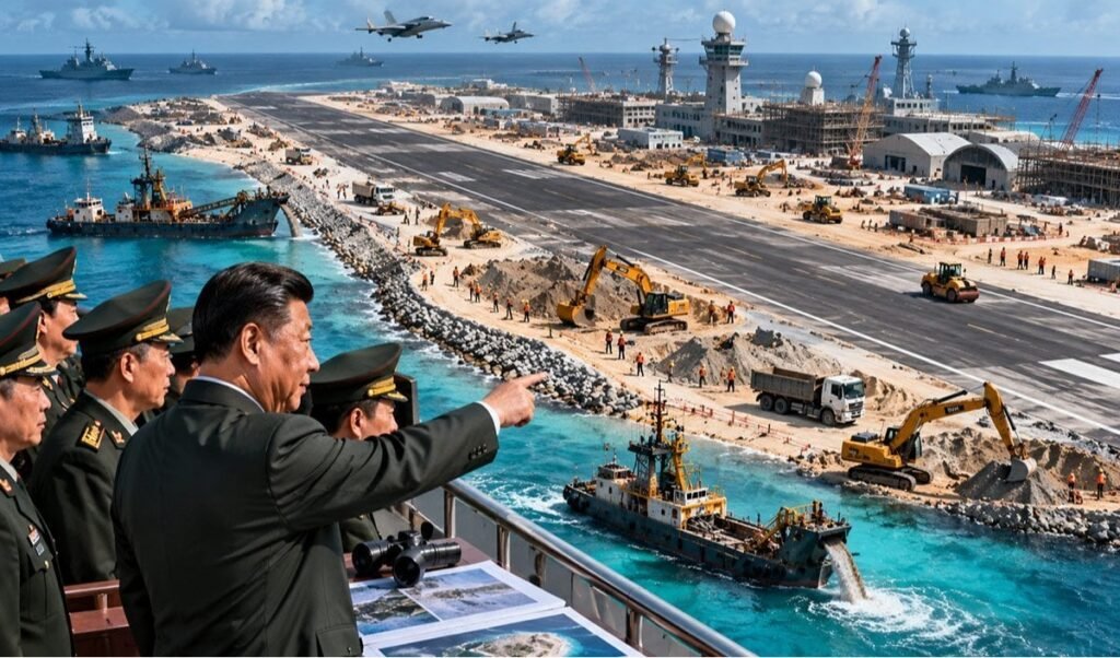 South China Sea में Jinping ने खेला बड़ा खेल, Antelope Reef पर बन रहा Military Airstrip, Satellite images से हुए खुलासे से India हुआ सतर्क