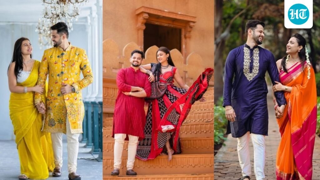 Want to twin with your partner this Navratri? Here’s how to coordinate festive looks without overdoing it Want to twin with your partner this Navratri? Here’s how to coordinate festive looks without overdoing it