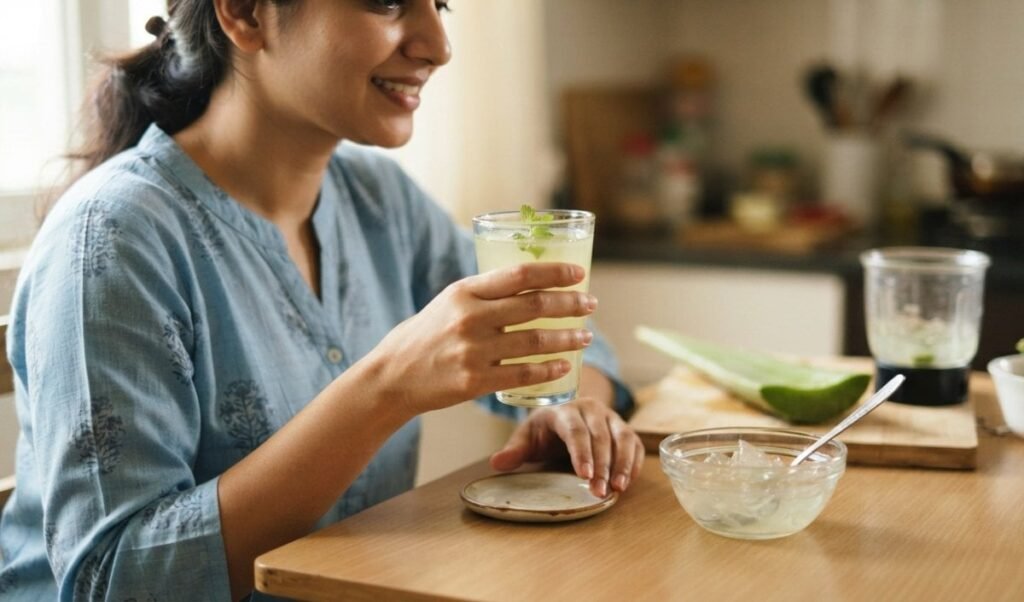 aloe vera juice health benefits for digestion and glowing skin