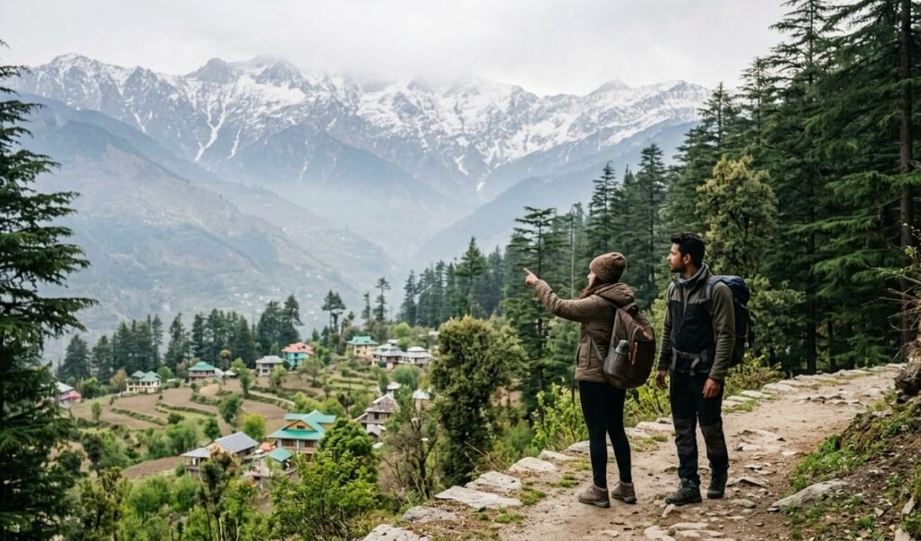 backpackers choose naddi village near dharamshala for peaceful treks