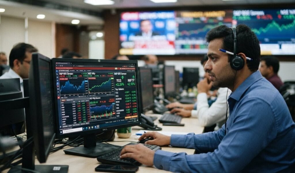 indian stock market opens in green as sensex rises 183 points and nifty nears 22700