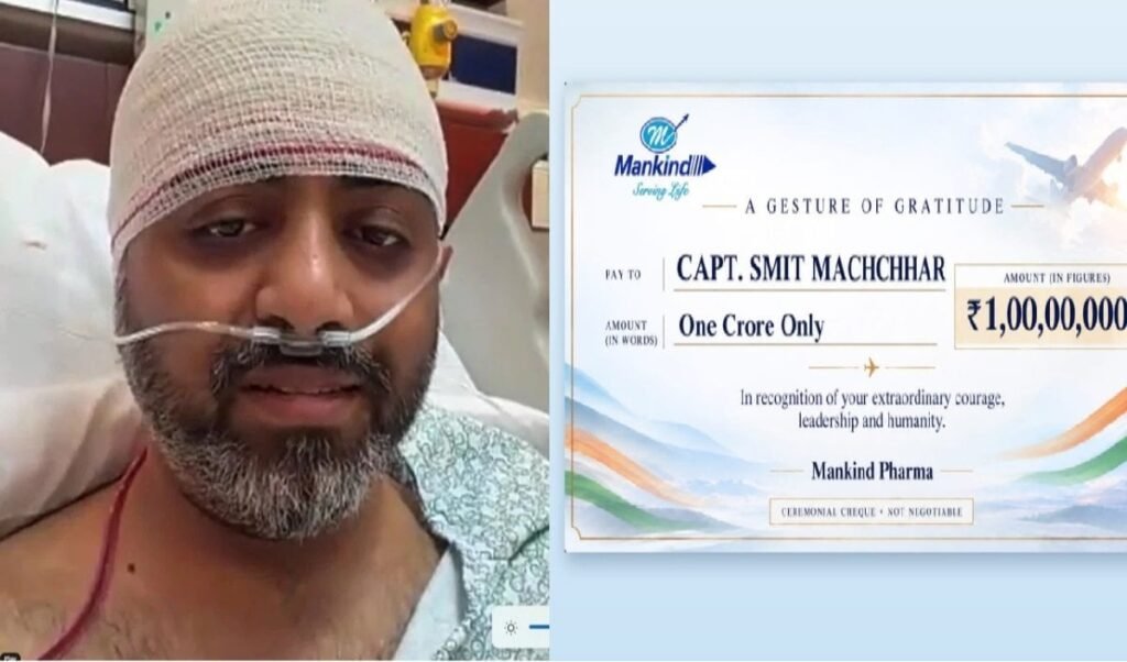 mankind pharma announces rs 1 crore reward for brave flydubai pilot smit machhar