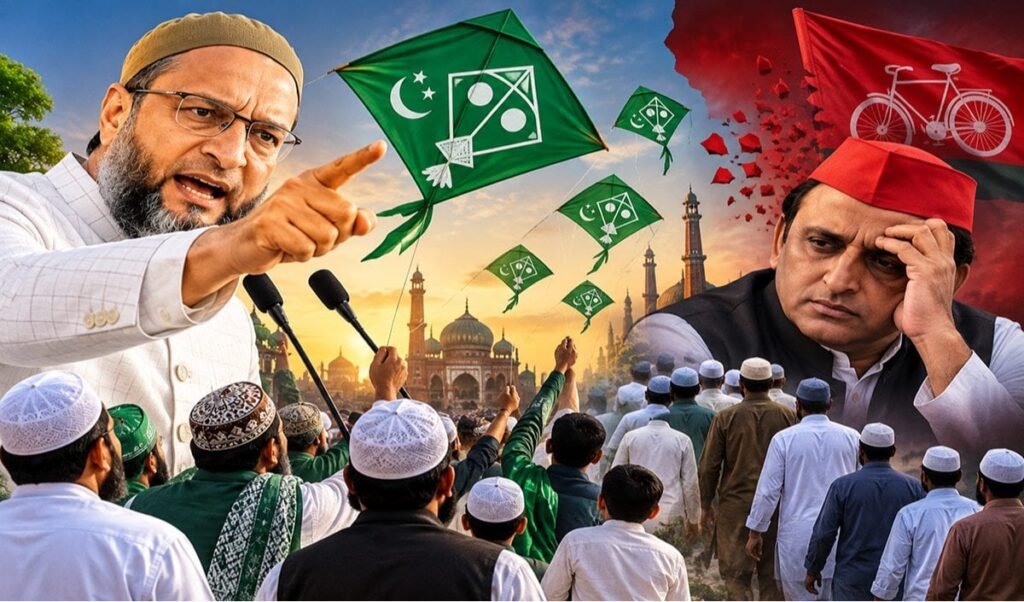 owaisi vs akhilesh yadav muslim vote bank up politics 2027